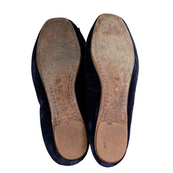 Kate Spade Fontana Too Ballet Flats Navy Blue Velvet W/Bow Womens Size 8 *READ - Picture 8 of 8
